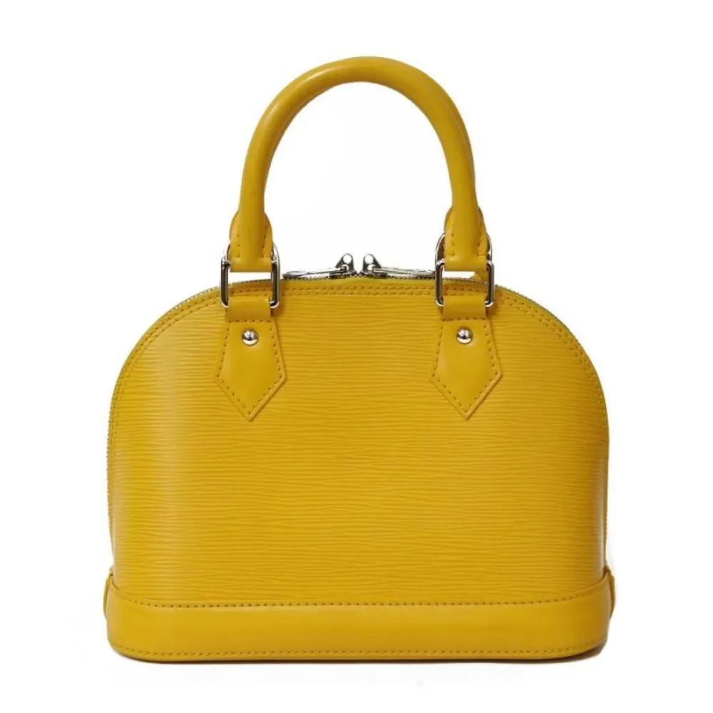 Louis Vuitton Alma BB Shoulder Bag Handbag Epi Leather Yellow